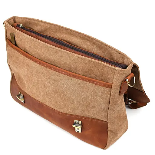 Кожаная мужская сумка TARWA 36х27х10 см nsa0001323 - фото 8