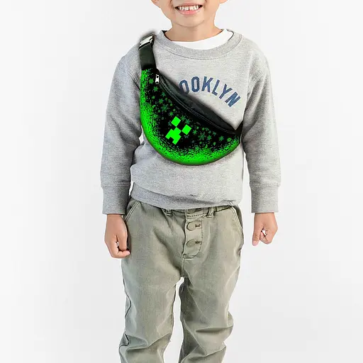 Сумка-бананка дитяча майнкрафт кріпер "Minecraft" з принтом ,32х15см,сумка для хлопчика через плече (00220)