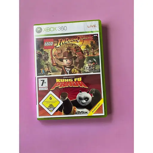 Диск с игрой на Xbox 360 лицензия LEGO Indiana Jones + Kung Fu Panda, игра на Xbox 360 LEGO Indiana Jones +