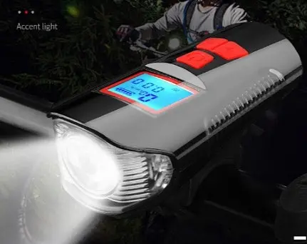 Велофара на руль с сигналом и спидометром Xanec SFL15 - фото 8