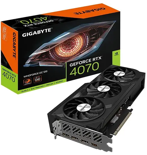 Видеокарта Gigabyte RTX 4070 12GB WINDFORCE OC 12G (GV-N4070WF3OC-12GD) (GDDR6X, 192 bit, PCI-E v4.0) Б/у - фото 8