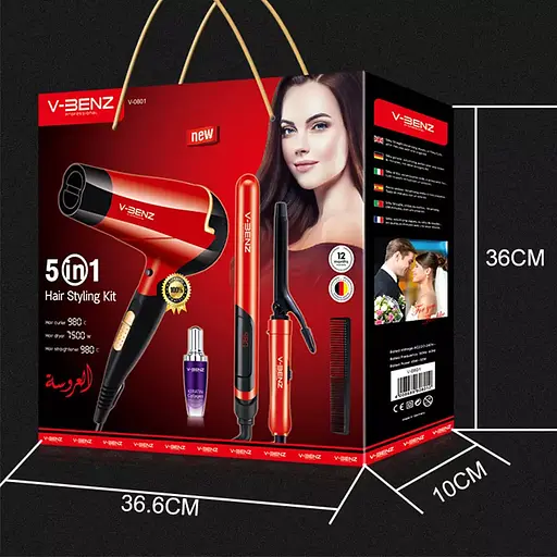 Набір для укладання волосся V-Benz V0801 з 4 предметів - фото 4