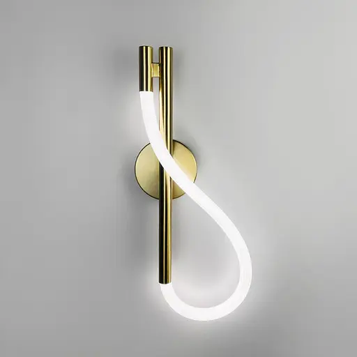 Бра латунне із обплетеним неоном 40 см Арт. W 203/400 AB Line F - фото 1