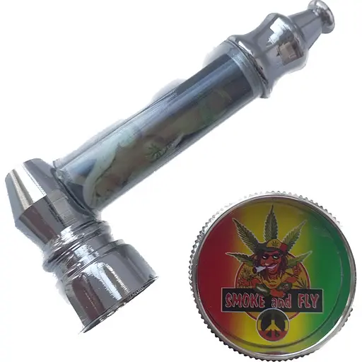 Трубка курительная + гриндер для измельчения табака HL-YD-305 Девушка (11571) - фото 3