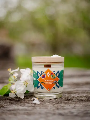 Свічка Сміються, плачуть солов'ї Мініатюри 130 мл Соєвий віск - фото 3