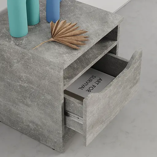 Приліжкова тумба MebelStar Лілу 40x40x44,5 см Бетон (MBS-1379) - фото 3