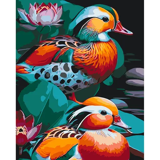 Картина по номерам "Утки мандаринки" Art Craft 11717-AC 40х50 см - фото 1