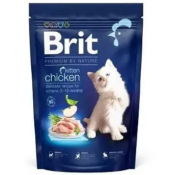 Сухой корм Brit Premium Cat by Nature Kitten для котят с курицей 1500 г - фото 1