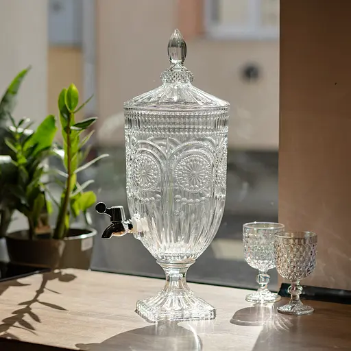 Лимонадниця Sunflower 5л із краном HP-19-291 глечик диспенсер для води і напоїв прозорий Yiwu HP-19-291 - фото 4