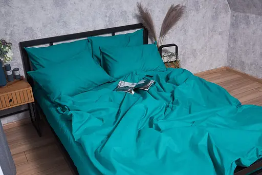 Підковдра Moon&Star Бязь Gold Люкс Green Deep Двоспальна 175x210 см - фото 4