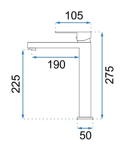 Смеситель для умывальника Rea Fenix black mat черный высокий REA-B7849 Черный матовый - фото 4