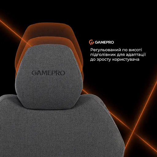 Геймерское кресло GamePro GC760DG Fabric Dark Gray [148902] - фото 11