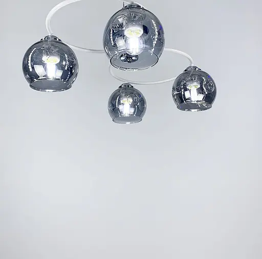 Стельова люстра-орбіта на 4 плафони (янтарних або графітових) | Арт. 7060/4 WT | Line F - фото 6