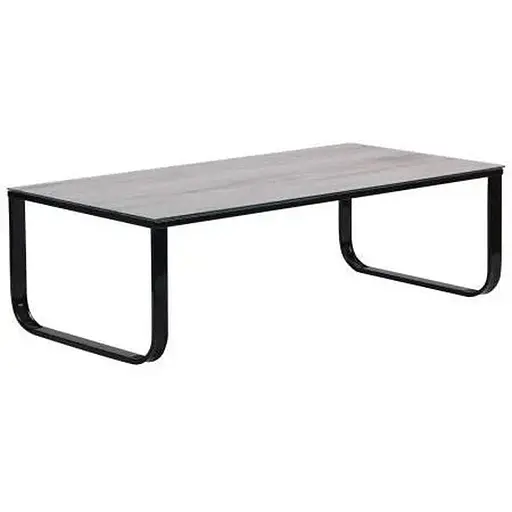 Журнальний столик Art Metal Furniture Oregon чорний/скло дуб шервуд (545131)