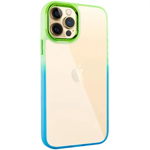 Чохол Epik TPU+PC Fresh sip series для Apple iPhone 12 Pro/12, 6.1 Бірюзовий/Лимонний - фото 1