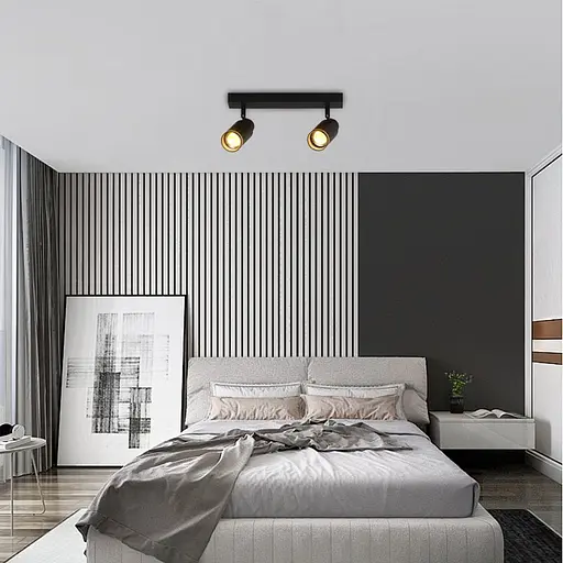 Спот VALESO INN-23051BK чорний на 2 плафони