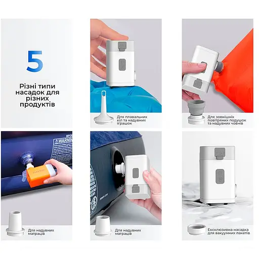 Насос-ліхтар-powerbank кемпінговий Flextail Max Pump 2 Plus, помаранчевий - фото 6