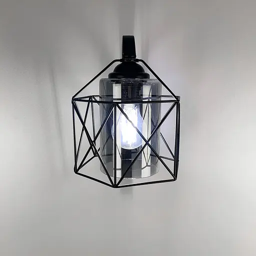 Металлическое бра в стиле Лофт в черном корпусе Арт. W 8180/1 Line F - фото 8