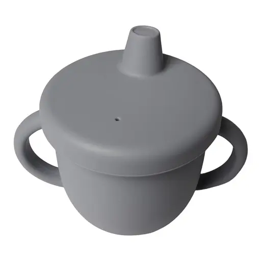 Поильник силиконовый непроливайка oldbro 150ml grey - фото 1