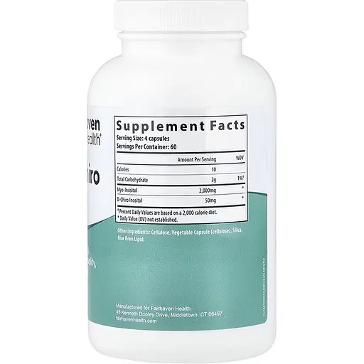 Дієтична добавка Fairhaven Health Myo + D-Chiro Inositol 240 капсул - фото 2
