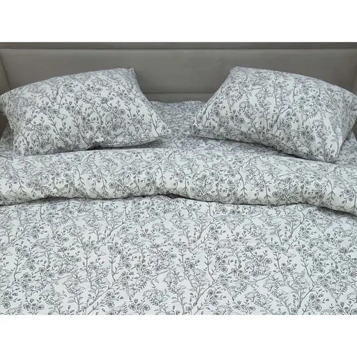 Підковдра Ecotton фланель White/ Black 180х215 см білий з принтом (25543) - фото 2