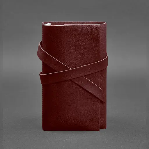 Шкіряний блокнот (Софт-бук) 1.0 бордовий - фото 5