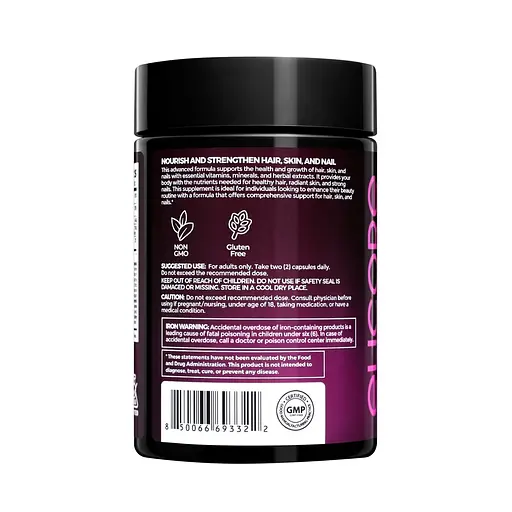 Комплекс для волос, кожи и ногтей Elicore Labs Hair, Skin & Nails Plus, 60 вегакапсул - фото 2