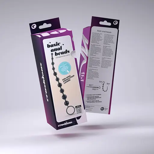 Анальная цепочка Crushious Bead Anal 33 см (черный) - фото 6