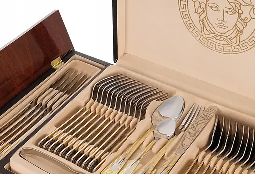 Набор столовых приборов Versace 72 EL LV-9721 на 12 персон в подарочном чемодане 72 предмета - фото 4