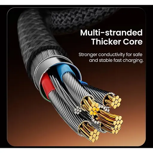 Кабель Toocki игровой U-образный 180 USB Type-C to Type-C 100W угловой с быстрой зарядкой 20V - фото 3