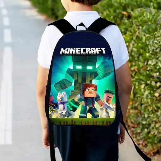 Рюкзак дитячий майнкрафт "Minecraft" 34х27см, міський ранець для хлопчика з принтом (00313)