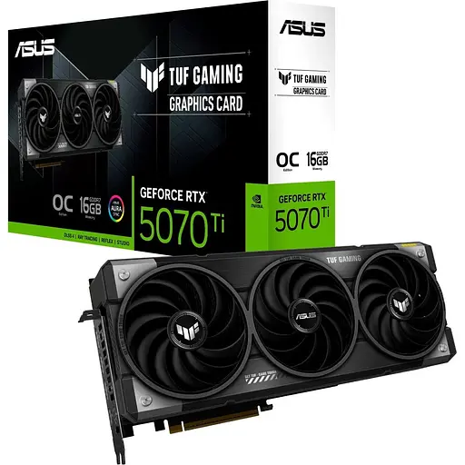 Відеокарта Asus TUF Gaming GeForce RTX 5070 Ti OC 16GB (TUF-RTX5070TI-O16G-Gaming) UA [128868]