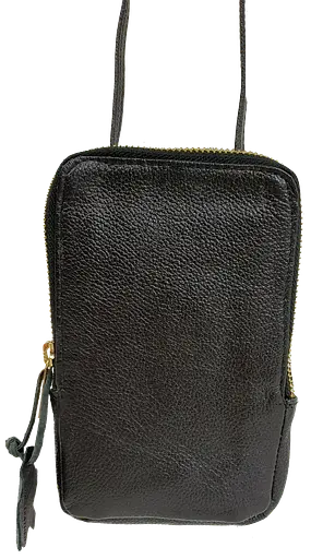 Невелика шкіряна сумка для телефону UP2 Fashion чорна sum0028777 - фото 4