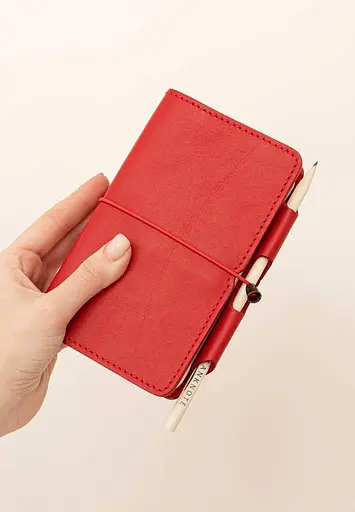 Жіночий шкіряний блокнот (Софт-бук) 3.0 червоний - фото 7