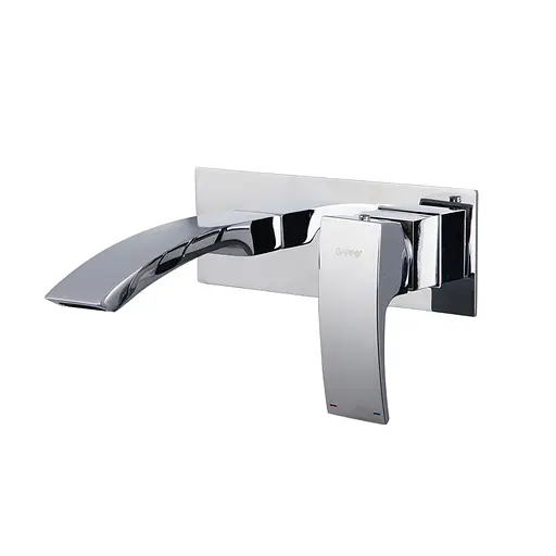 G1007-2 Змішувач для умивальника одноричажний настінний латунний корпус Ø35 хром Gappo 1/8 Хром - фото 1