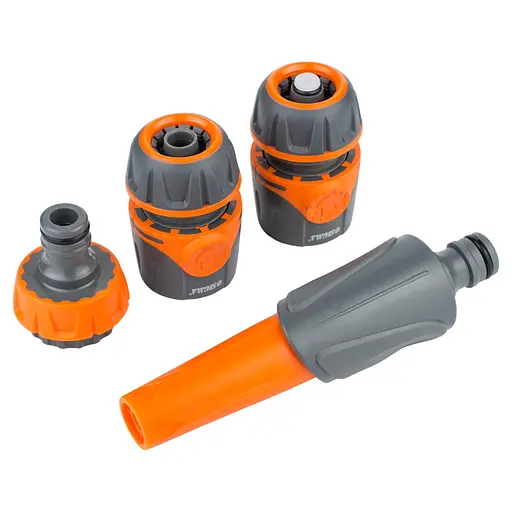 Набор для полива Flora насадка-распылитель 2 режима 2 коннектора на шланг 1/2+адаптер (ABS+TPR) (5011624) - фото 3