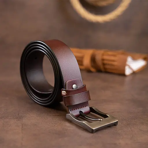 Ремінь шкіряний Vintage чоловічий 115х3,5 см acs0014831 - фото 7