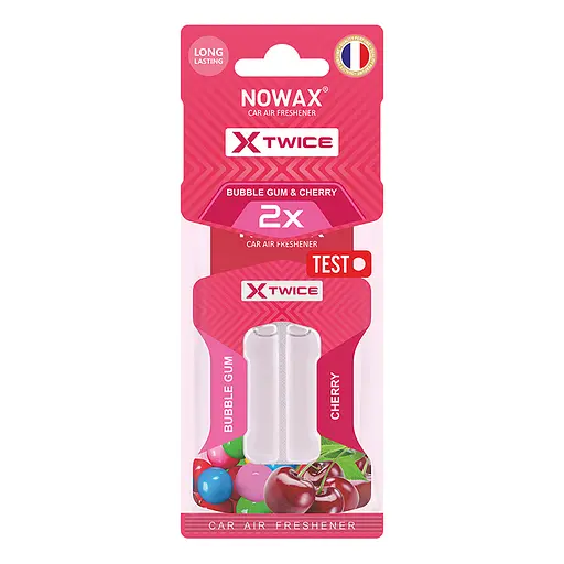 Ароматизатор Nowax X Twice - Bubble Gum & Cherry з подвійною капсулою (NX00151)