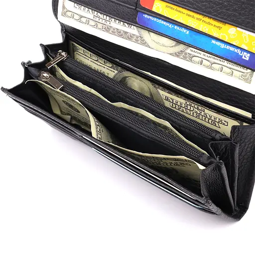 Вертикальный женский кошелек из натуральной кожи ST Leather 17.5х9х3 см acs0029690 - фото 7