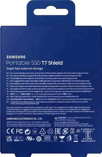 Портативний SSD Samsung 2TB USB 3.2 Gen 2 Type-C T7 Shield - фото 6