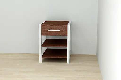 Тумба універсальна Ferrum-decor Вів'єн 1/2 50x41x40 білий ДСП Венге 16мм (FRD-106183) - фото 5