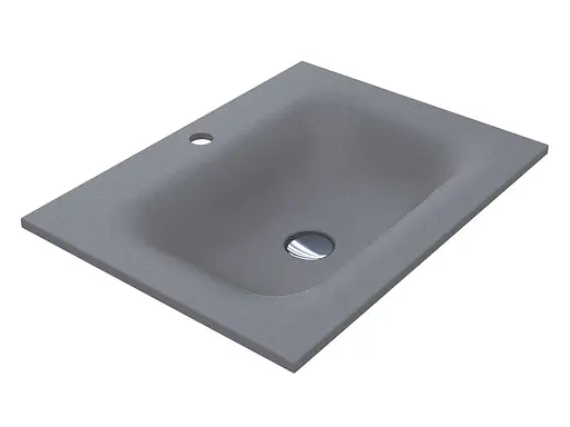 Умивальник Miraggio Jessel 600 mirastone gray 0001463, Сірий - фото 4