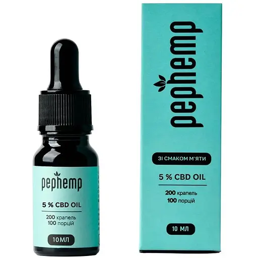 Диетическая добавка Pephemp Масло 5% СBD Isolate со вкусом мяты 10 мл