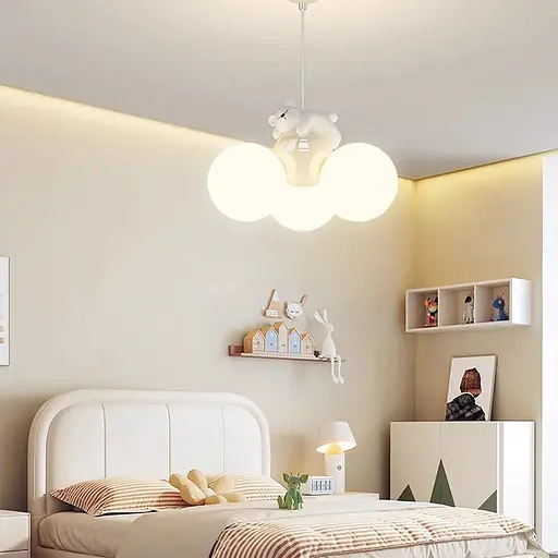 Підвісний світильник із ведмедиком та трьома плафонами | Арт. SGJ 13/3 | Line F - фото 8