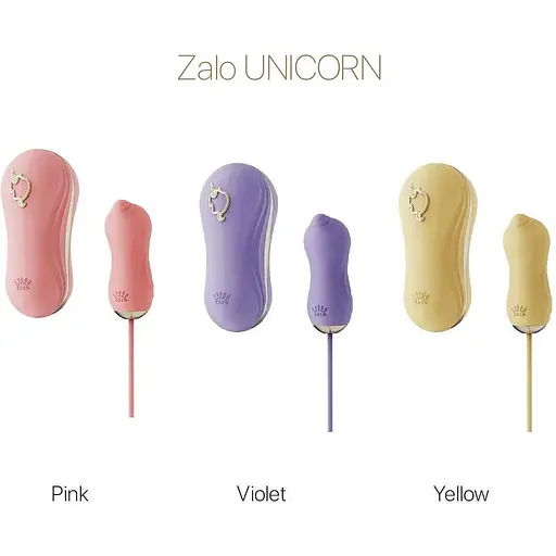 Набор 2 в 1 Zalo Unicorn Yellow виброяйцо + вакуумный стимулятор - фото 8