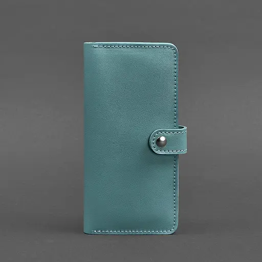 Кожаное женское портмоне 7.0 бирюзовое - фото 6