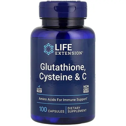 Антиоксидантный комплекс Life Extension Glutathione, Cysteine & C 100 капсул