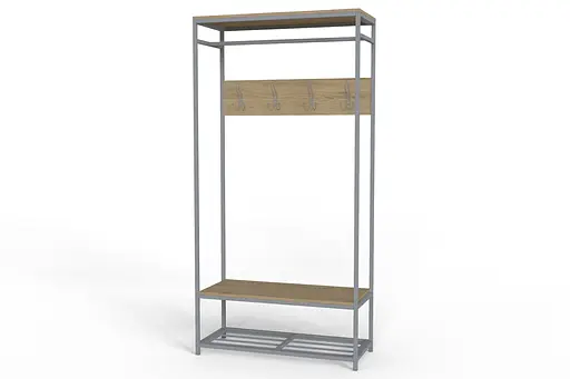 Вішалка модульна підлогова Ferrum-decor Треліс 15 180x90x38 сірий ДСП Дуб Сонома 16мм (FRD-104376) - фото 3