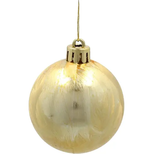 Комплект елочных шариков Chomik пластиковые 5 см золотистые 20 шт. (GIF3801) - фото 4