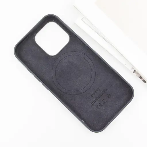 Чохол Epik Silicone case AAA with Magsafe and Animation button для Apple iPhone 16 Pro Max 6.9 Black - фото 5